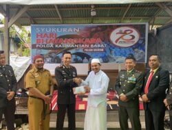 Polsek Sekayam Gelar Sukuran HUT ke-79 Bhayangkara di Ponpes Kembang Serai