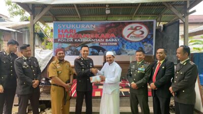 Polsek Sekayam Gelar Sukuran HUT ke-79 Bhayangkara di Ponpes Kembang Serai