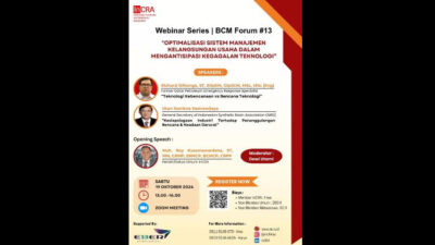 Berencana Gelar Webinar, InCRA Bahas Sangat Pentingnya Mengelola Risiko Teknologi di Era Teknologi